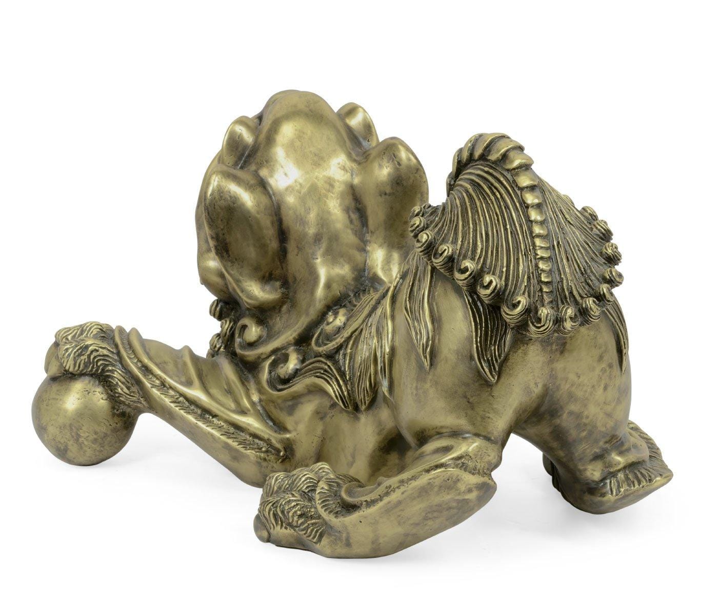 Jonathan Charles Accessories Jonathan Charles Foo Dog Ornament - Antique Brass House of Isabella UK