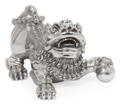 Jonathan Charles Accessories Jonathan Charles Foo Dog Ornament - Stainless Steel House of Isabella UK