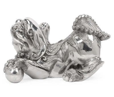 Jonathan Charles Accessories Jonathan Charles Foo Dog Ornament - Stainless Steel House of Isabella UK