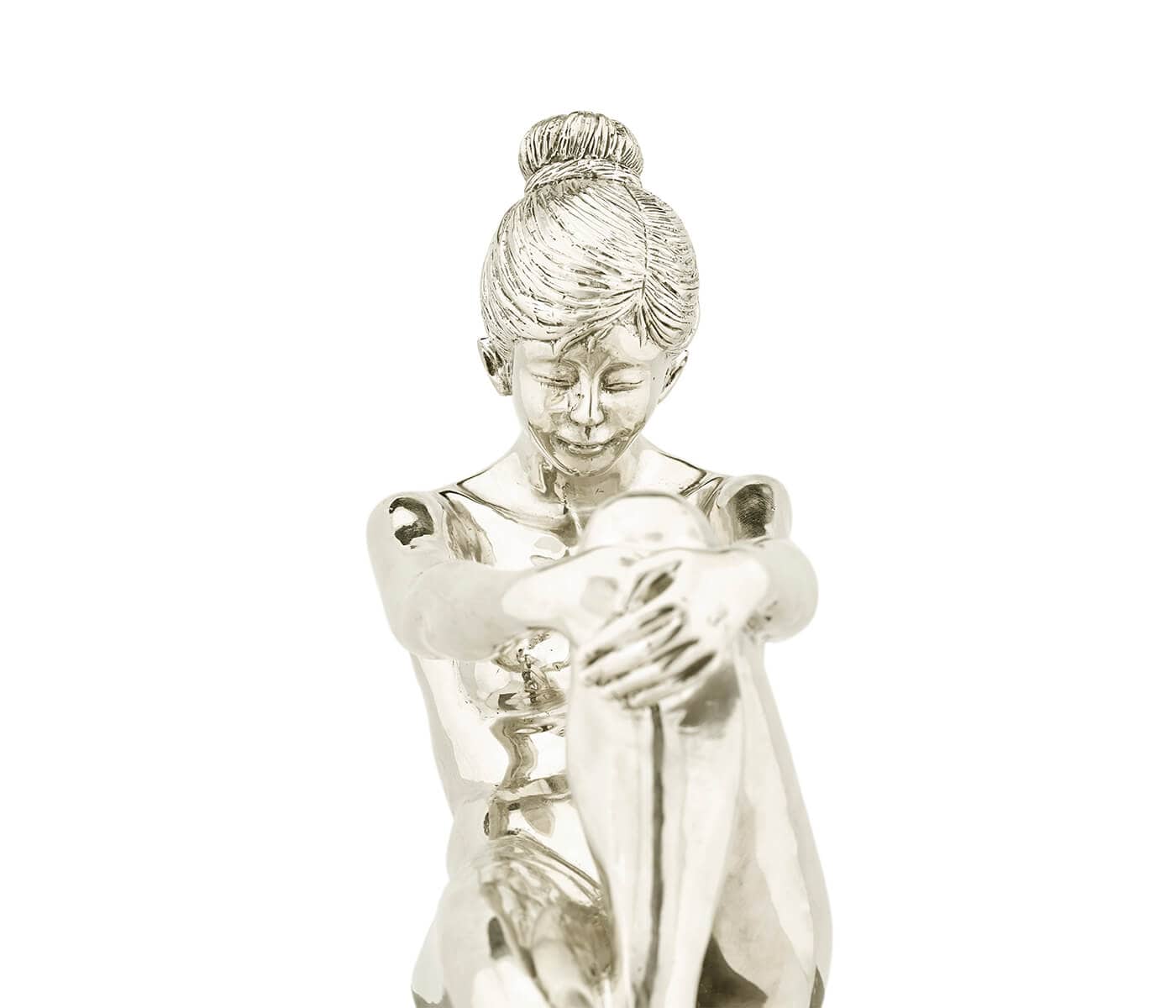 Jonathan Charles Accessories Jonathan Charles Nude Girl Figurine Bookends - White Brass House of Isabella UK