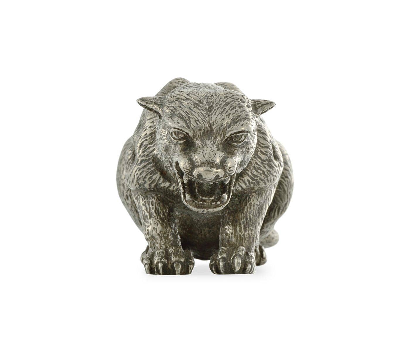 Jonathan Charles Accessories Jonathan Charles Panther Figurine in White Brass House of Isabella UK