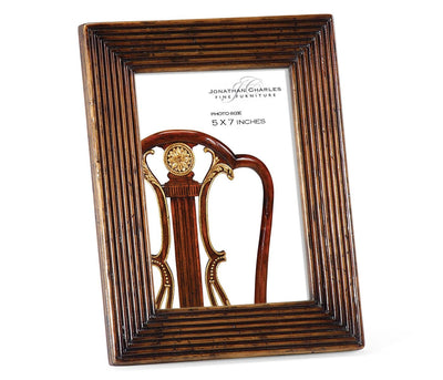Jonathan Charles Accessories Jonathan Charles Walnut Ribbed Picture Frame 5x7 House of Isabella UK