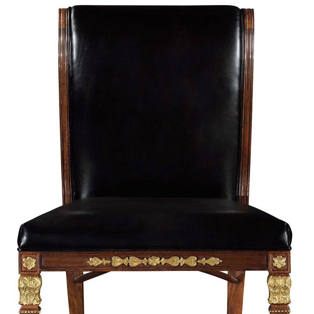 Jonathan Charles Dining Jonathan Charles Dining Chair Empire in Black Leather House of Isabella UK