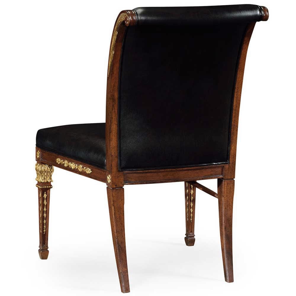 Jonathan Charles Dining Jonathan Charles Dining Chair Empire in Black Leather House of Isabella UK