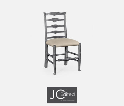 Jonathan Charles Dining Jonathan Charles Dining Chair Rustic Ladder Back in Mazo - Antique Dark Grey House of Isabella UK