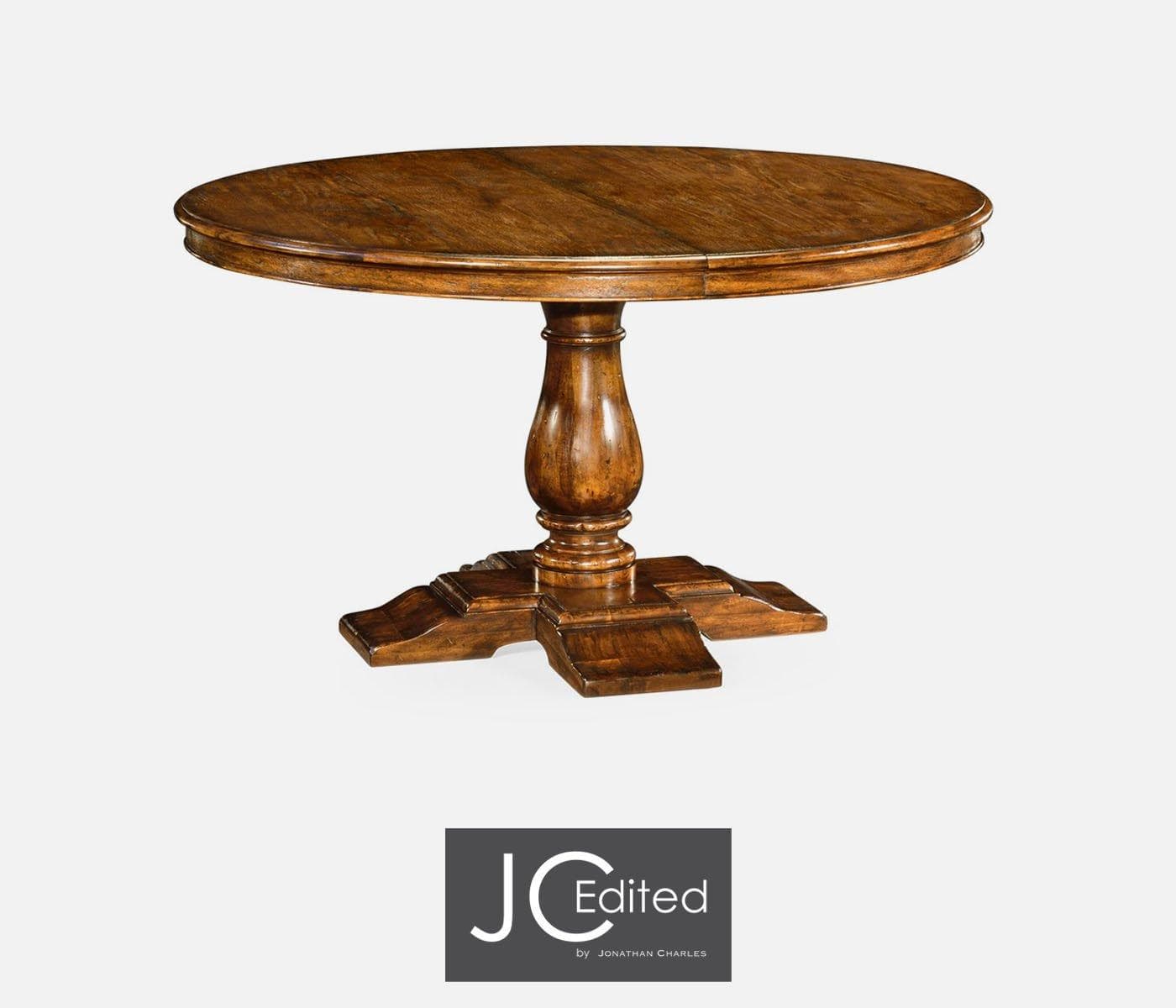 Jonathan Charles Dining Jonathan Charles Extending Round Dining Table Rustic in Country Walnut House of Isabella UK