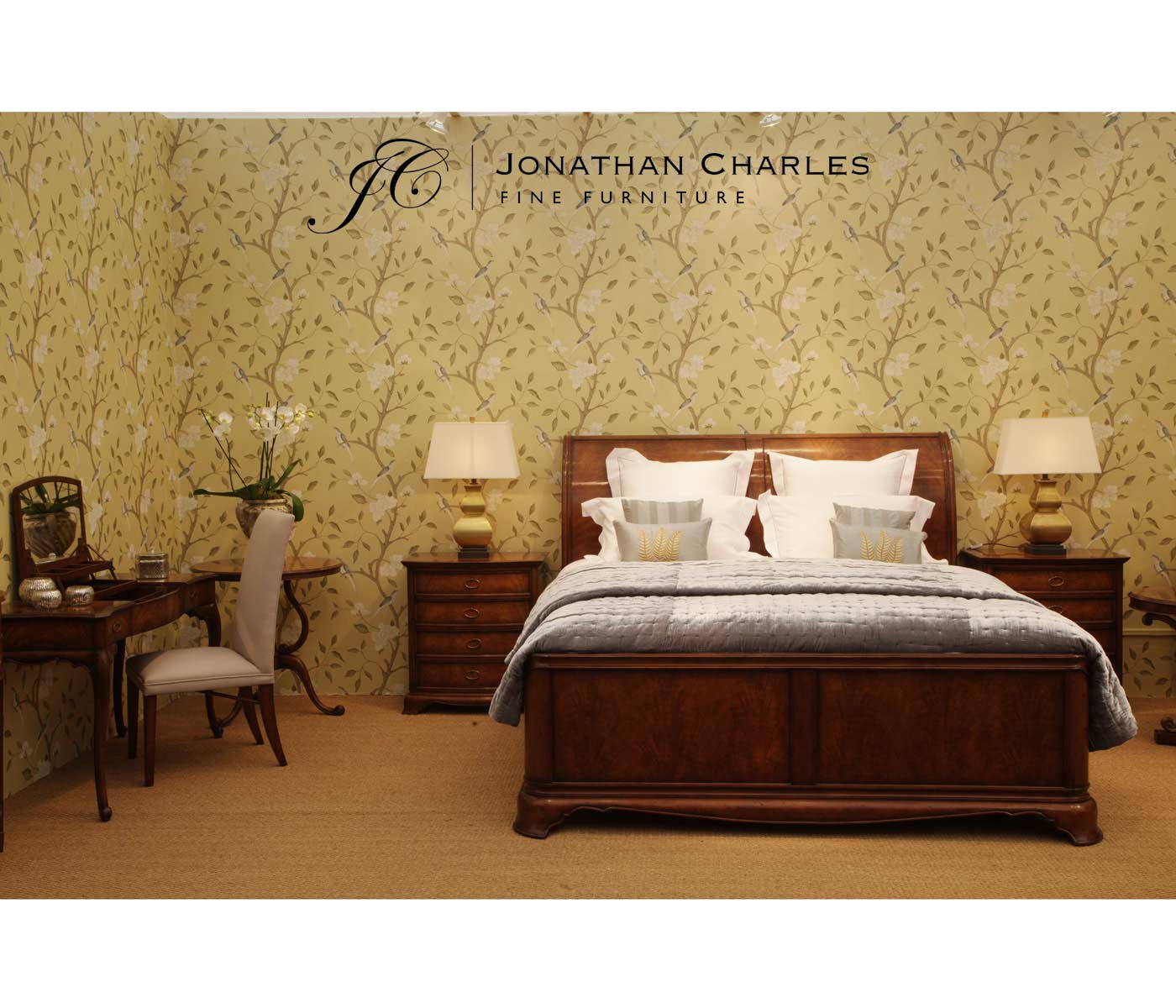 Jonathan Charles Dining Jonathan Charles High Back Dining Chair in Shambala Fabric House of Isabella UK