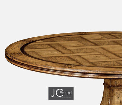 Jonathan Charles Dining Jonathan Charles Round Dining Table in Brown Chestnut - Medium House of Isabella UK