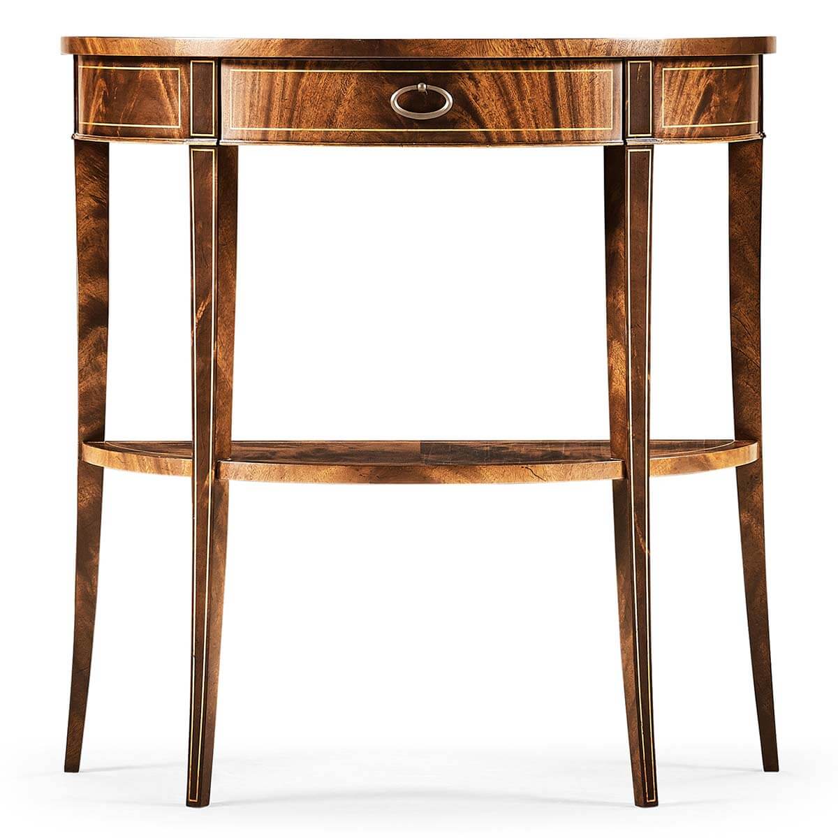 Jonathan Charles Living Demilune Console Table with Boxwood Inlay House of Isabella UK