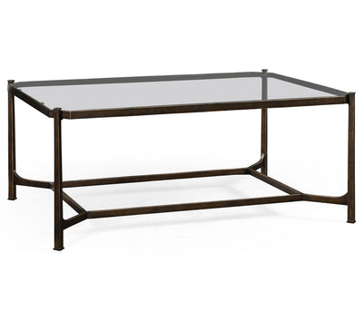 Jonathan Charles Living Jonathan Charles Coffee Table Contemporary with Glass Top - Bronze House of Isabella UK