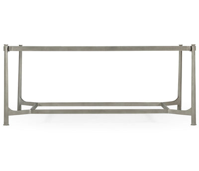 Jonathan Charles Living Jonathan Charles Coffee Table Contemporary with Glass Top - Silver House of Isabella UK