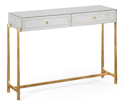 Jonathan Charles Living Jonathan Charles Console Table 1930s in Eglomise - Gilded Iron House of Isabella UK