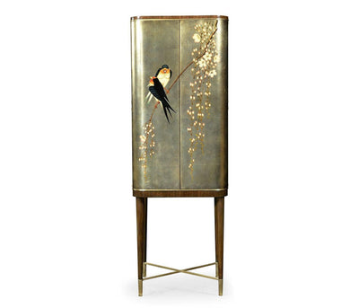 Jonathan Charles Living Jonathan Charles Drinks Cabinet with Hand Painted Birds House of Isabella UK