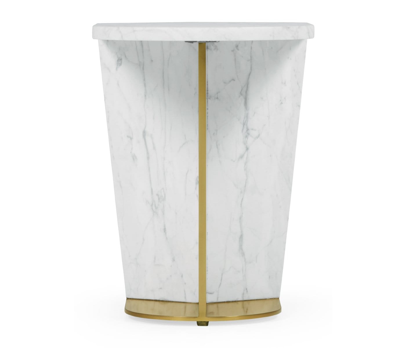 Jonathan Charles Living Jonathan Charles End Table in White Calcutta Marble - Small House of Isabella UK