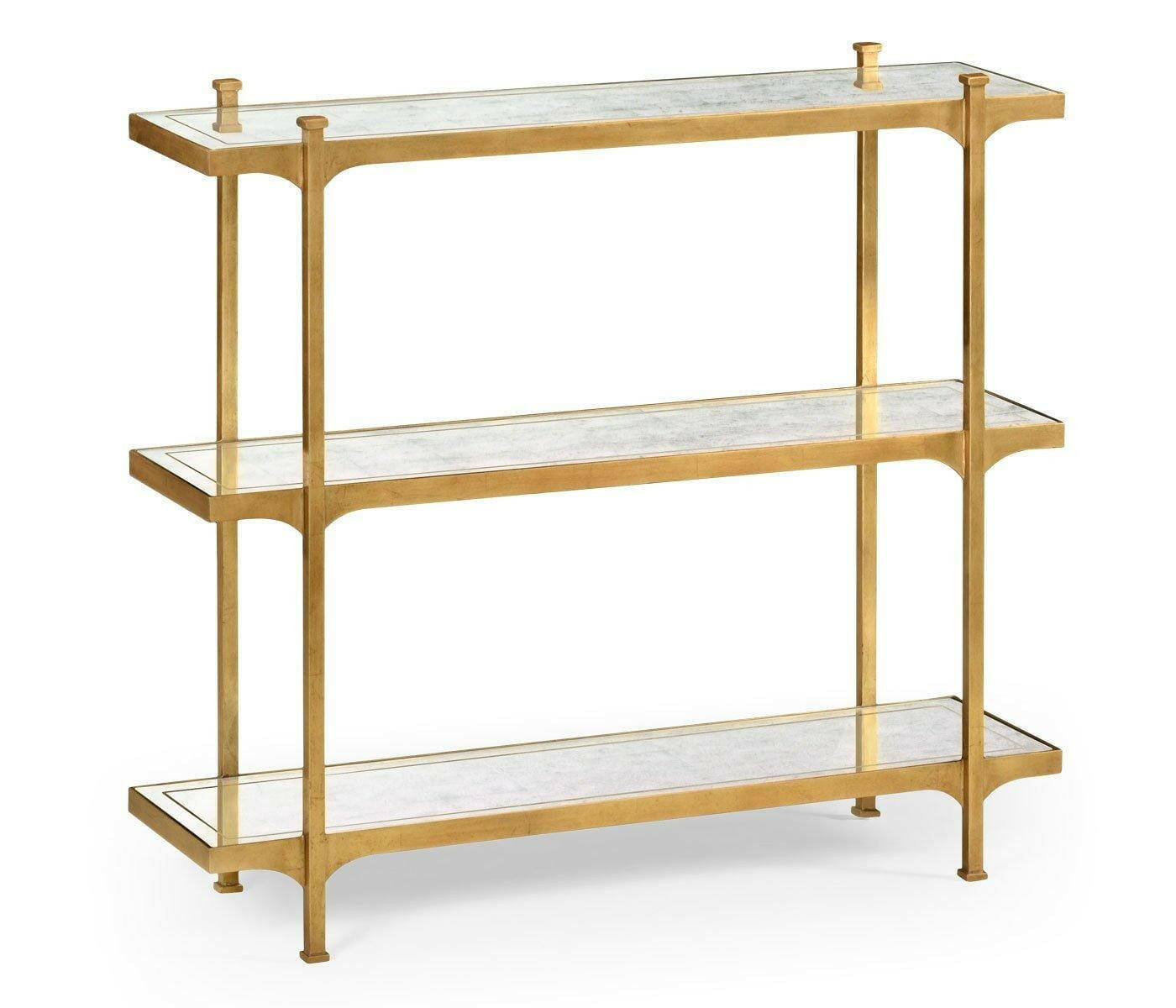 Jonathan Charles Etagere Contemporary Threetier Gold House of
