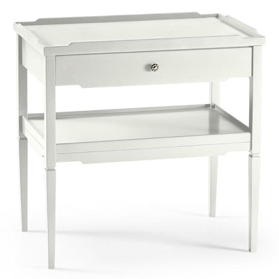 Jonathan Charles Living Jonathan Charles Lacquered White Side Table with Drawer House of Isabella UK