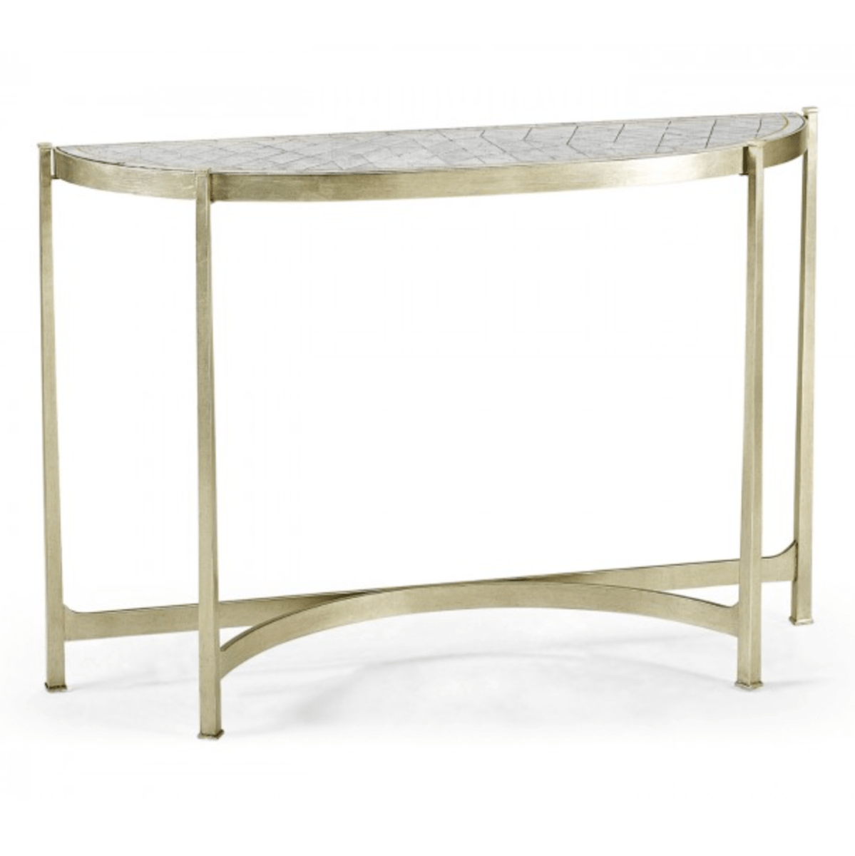 Jonathan Charles Living Jonathan Charles Large Demilune Console Table Contemporary - Silver House of Isabella UK