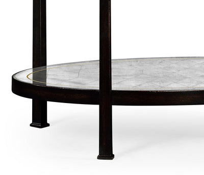 Jonathan Charles Living Jonathan Charles Large Oval Side Table Contemporary Three-tier - Bronze House of Isabella UK