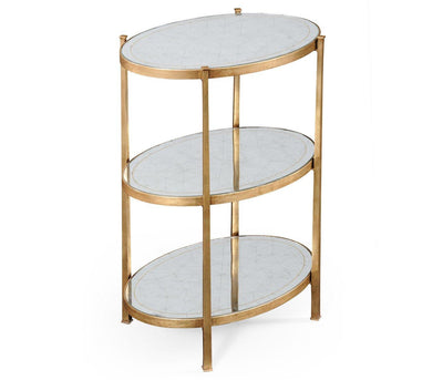 Jonathan Charles Living Jonathan Charles Large Oval Side Table Contemporary Three-tier - Gilded House of Isabella UK