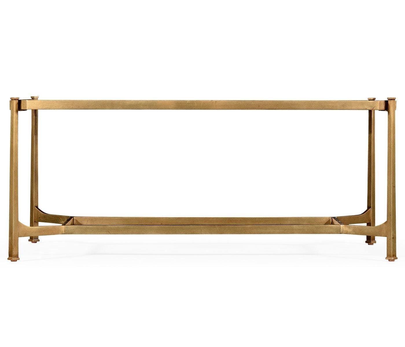 Jonathan Charles Living Jonathan Charles Rectangular Coffee Table Contemporary in Antique Mirror - Gilded House of Isabella UK