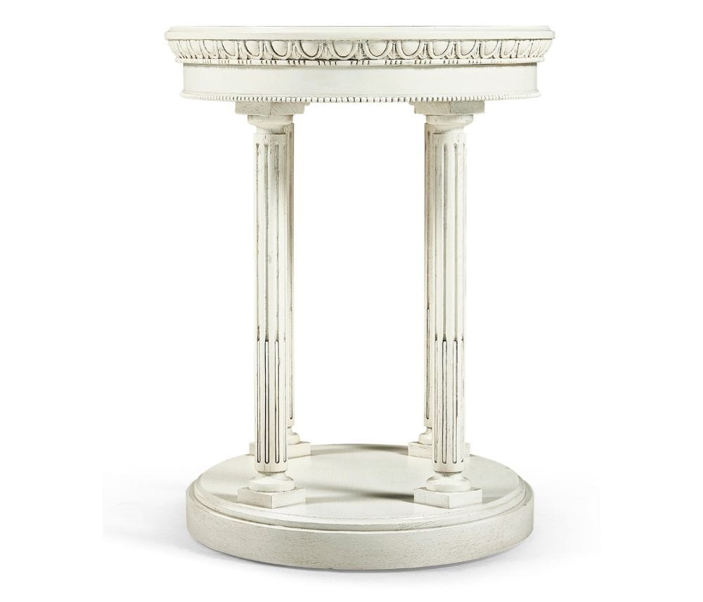 Jonathan Charles Living Jonathan Charles Rotor Oval End Table in Chalk White House of Isabella UK