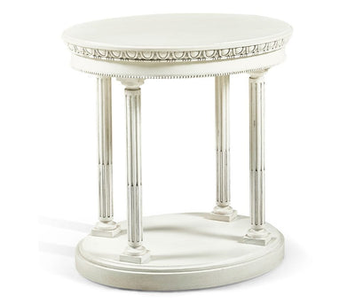 Jonathan Charles Living Jonathan Charles Rotor Oval End Table in Chalk White House of Isabella UK