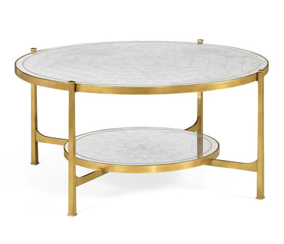 Jonathan Charles Living Jonathan Charles Round Coffee Table Contemporary - Gilded Iron House of Isabella UK
