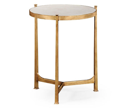 Jonathan Charles Living Jonathan Charles Round End Table Contemporary in Scagliola - Gilded House of Isabella UK