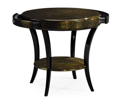 Jonathan Charles Living Jonathan Charles Round Side Table with Drawer Oriental - Moss Bronze House of Isabella UK