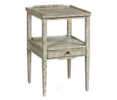 Jonathan Charles Living Jonathan Charles Square Lamp Table Rustic with Drawer in Rustic Grey House of Isabella UK