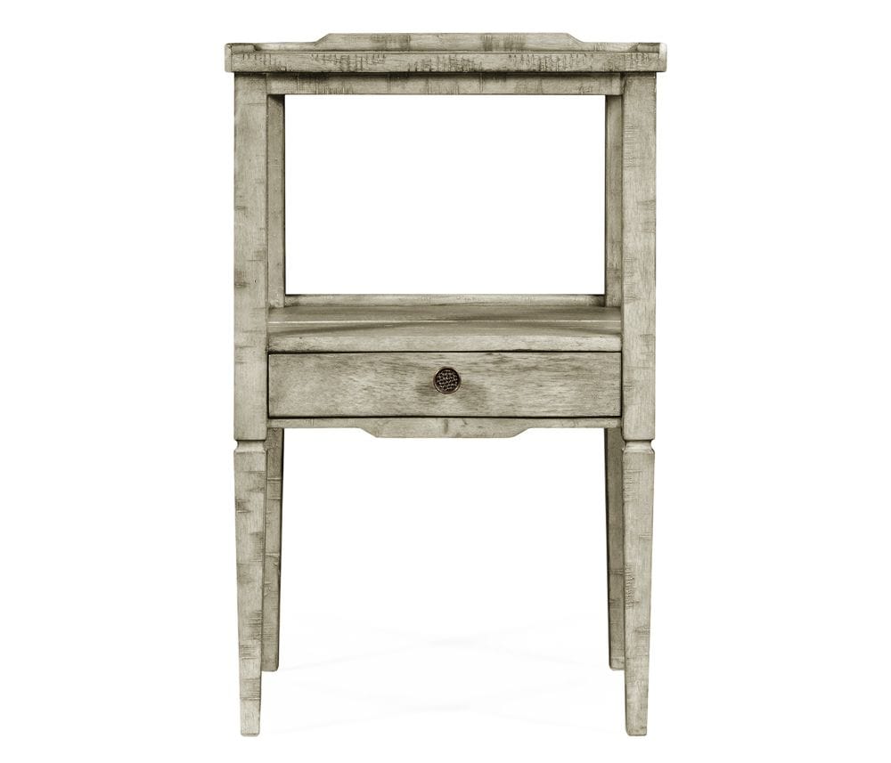 Jonathan Charles Living Jonathan Charles Square Lamp Table Rustic with Drawer in Rustic Grey House of Isabella UK