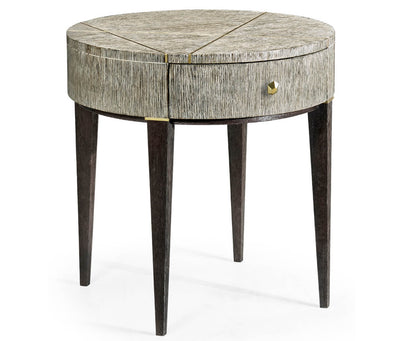 Jonathan Charles Living Jonathan Charles Transitional Round Side Table with Drawer - Dark French Oak House of Isabella UK