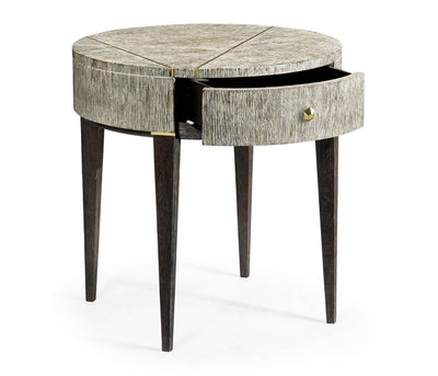 Jonathan Charles Living Jonathan Charles Transitional Round Side Table with Drawer - Dark French Oak House of Isabella UK