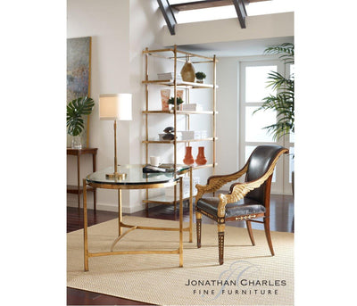 Jonathan Charles Living Jonathan Charles Wide Etagere Contemporary Six-tier - Gilded House of Isabella UK