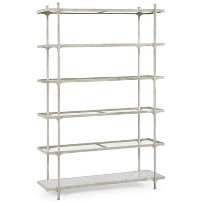 Jonathan Charles Living Jonathan Charles Wide Etagere Contemporary Six-tier - Silver House of Isabella UK