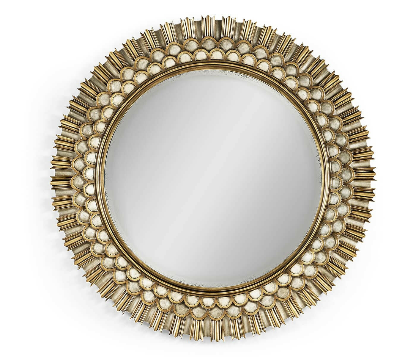 Jonathan Charles Burst Gilded Round Wall Mirror Large House of