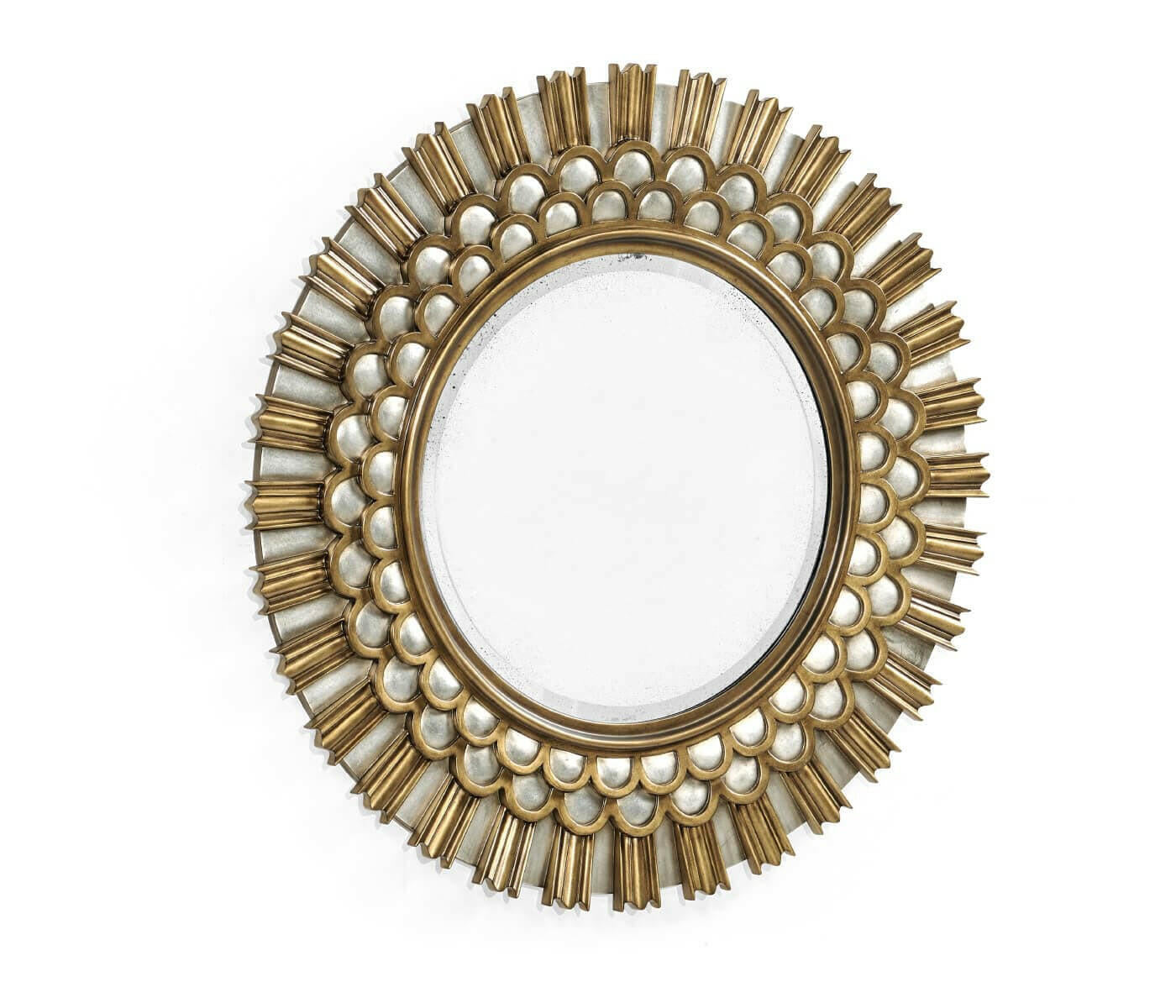 Jonathan Charles Burst Gilded Round Wall Mirror Small House of