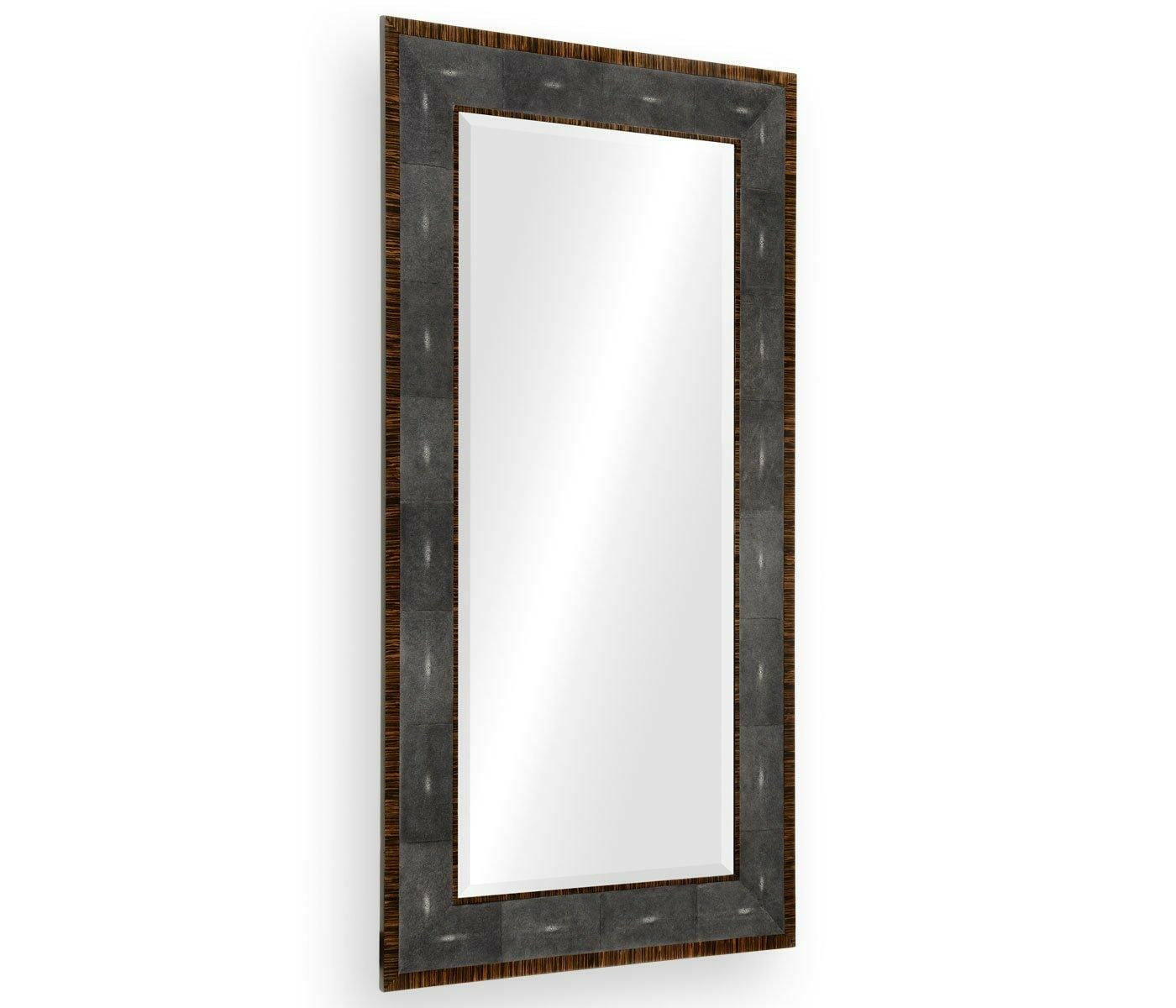 Jonathan Charles Floor Mirror in Anthracite Shagreen House of Isabella UK