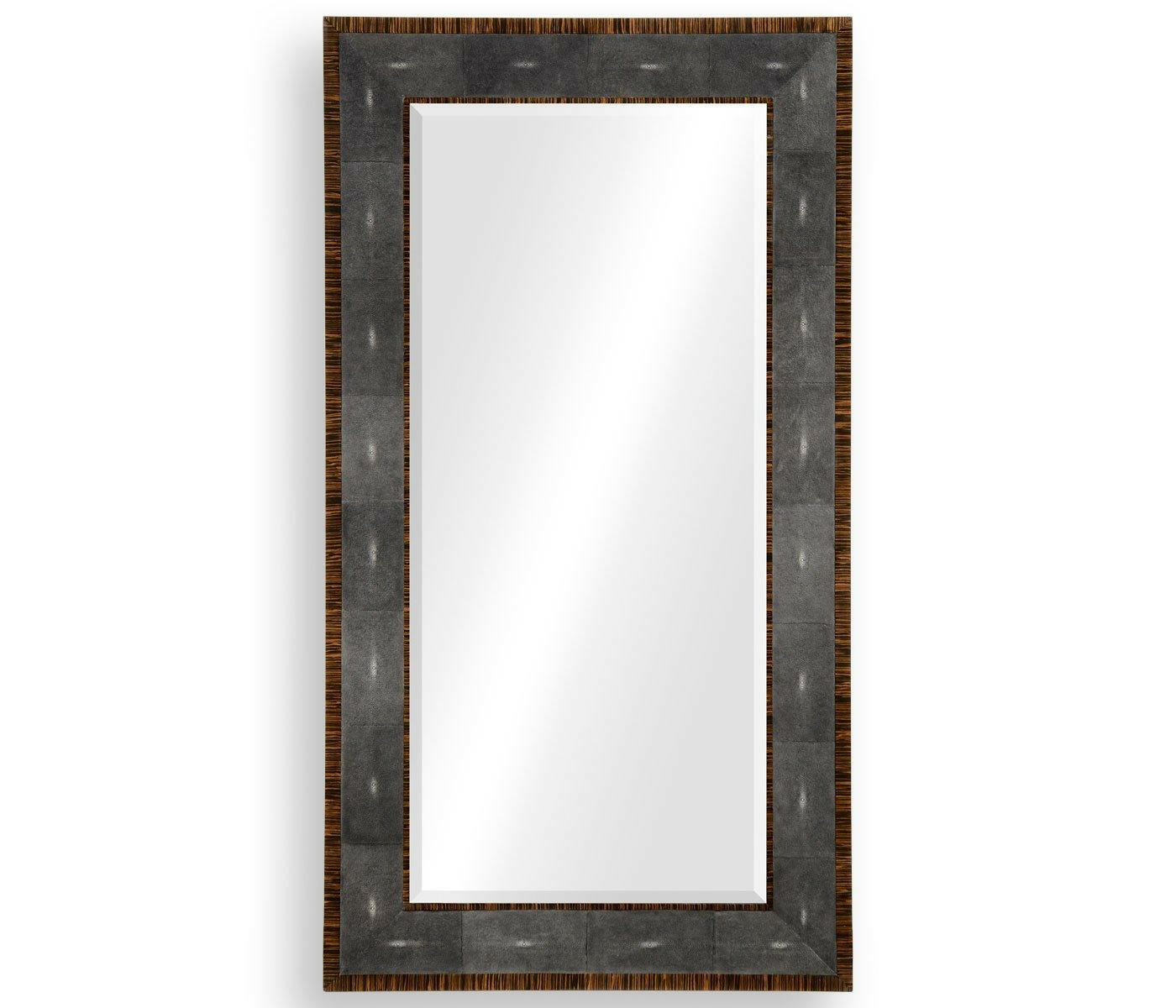 Jonathan Charles Floor Mirror in Anthracite Shagreen House of Isabella UK