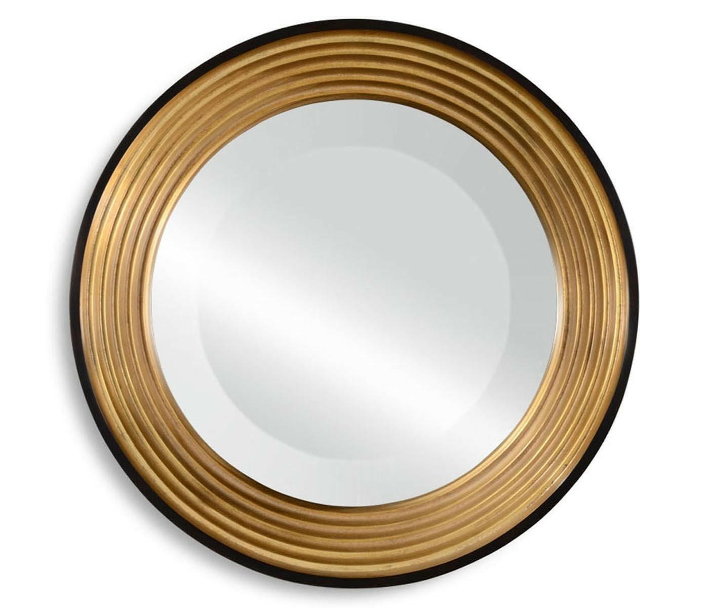 Jonathan Charles Round Mirror Modernist Stepped House of Isabella UK