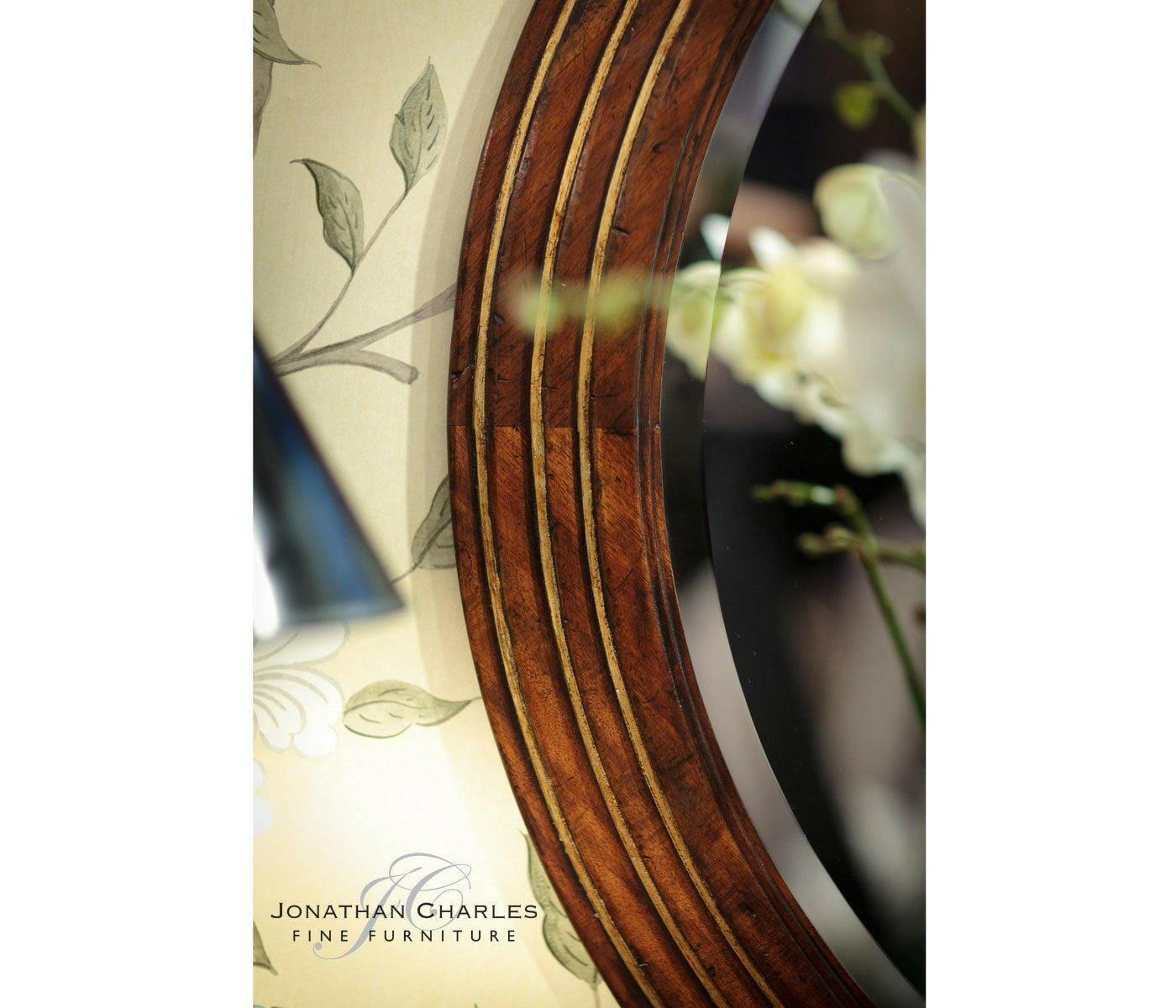 Jonathan Charles Round Wall Mirror with Stepped Surround House of