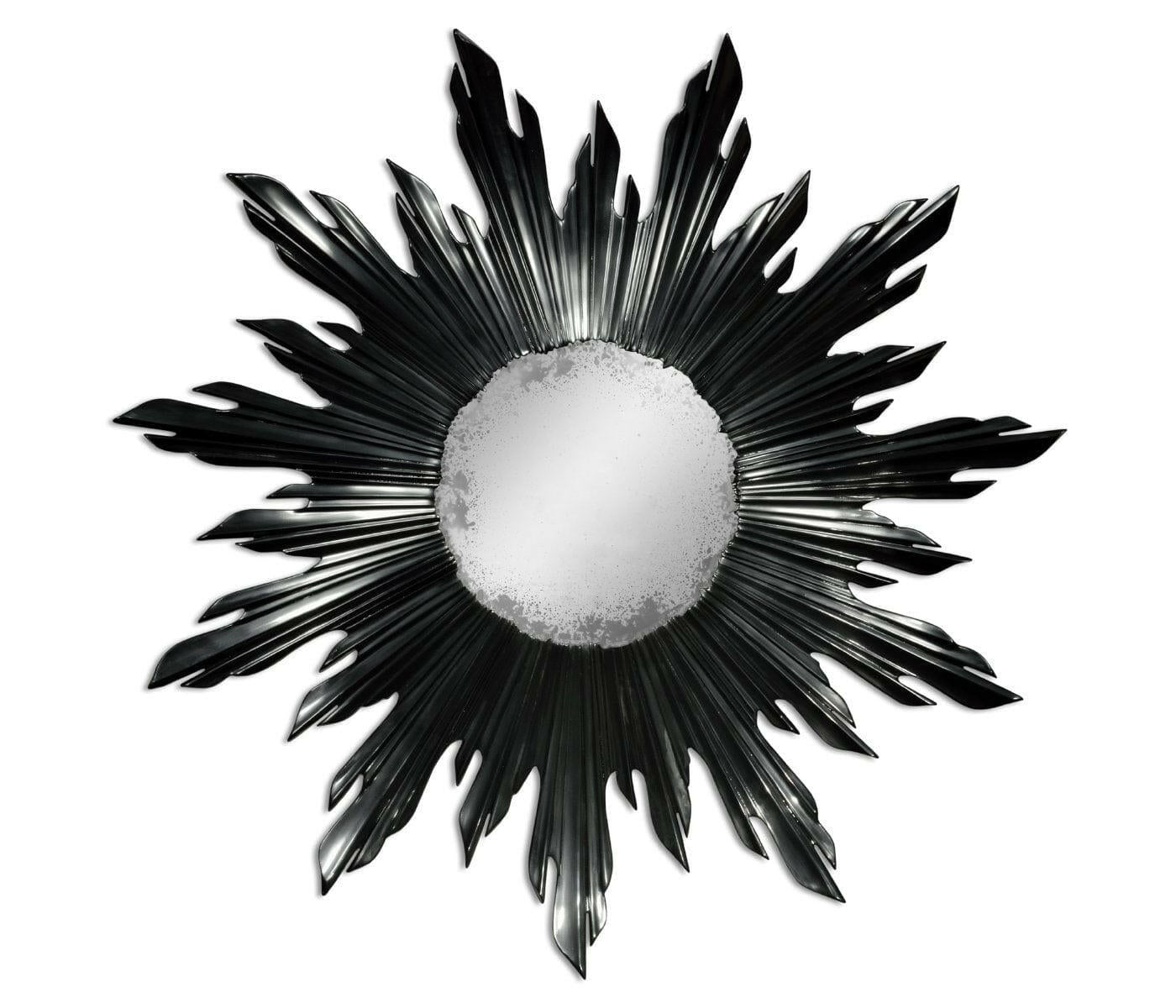 Jonathan Charles Small Wall Mirror Sunburst Black House of Isabella UK