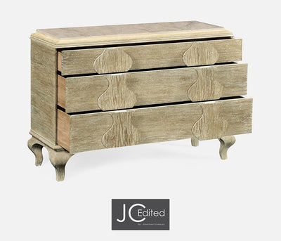 Jonathan Charles Sleeping Jonathan Charles Chest of Drawers Eclectic with Marble Top - Limed Acacia House of Isabella UK