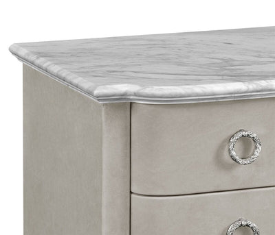 Jonathan Charles Sleeping Jonathan Charles Chest of Drawers in Grey Leather House of Isabella UK
