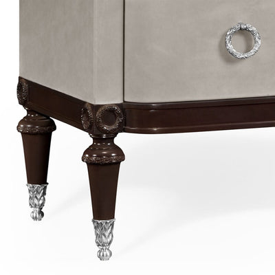 Jonathan Charles Sleeping Jonathan Charles Chest of Drawers in Grey Leather House of Isabella UK