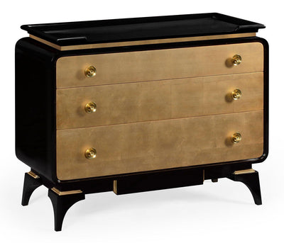 Jonathan Charles Sleeping Jonathan Charles Chest of Drawers Oriental - Black Lacquer House of Isabella UK