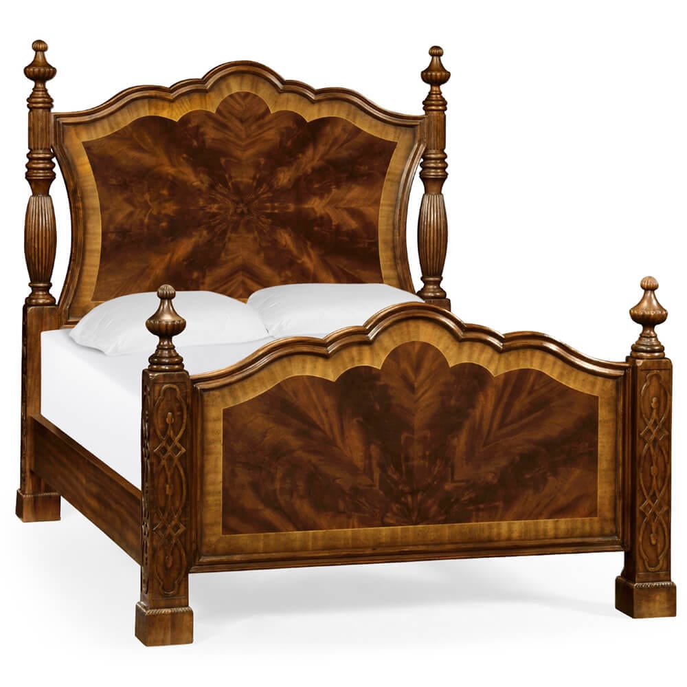 Jonathan Charles Sleeping Jonathan Charles King Four Poster Bed Chippendale in Mahogany House of Isabella UK