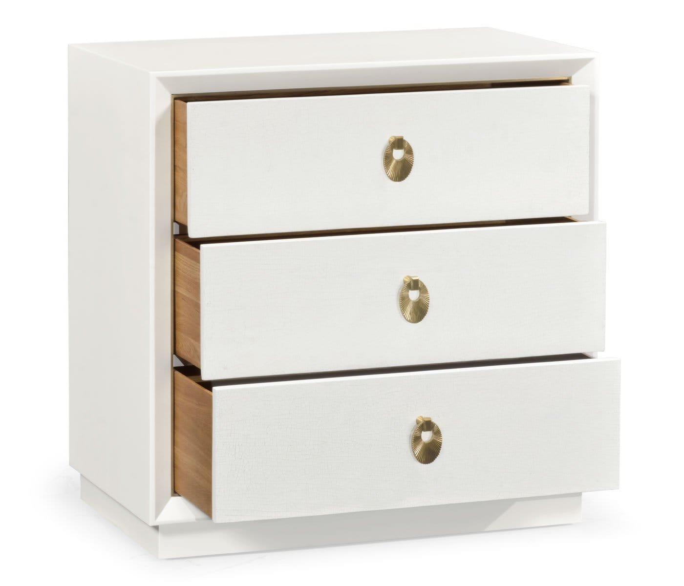 Jonathan Charles Sleeping Jonathan Charles Small Chest of Three Drawers Crackle Ceramic Lacquer House of Isabella UK
