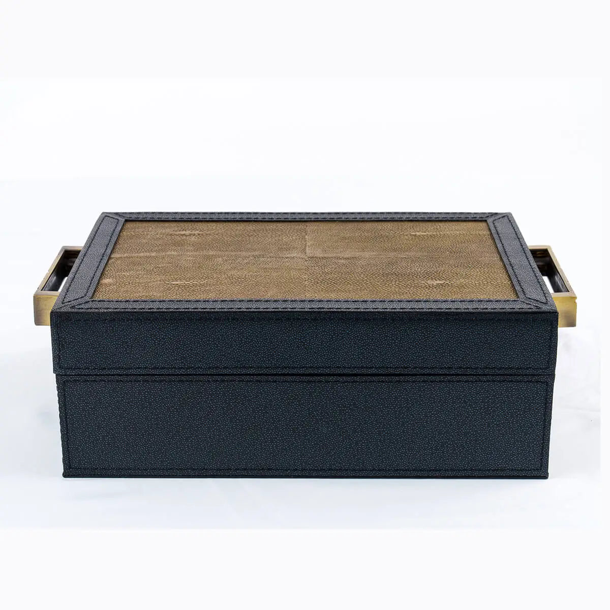 Leather Box Gilded Gesso Shagreen