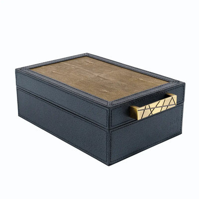 Leather Box Gilded Gesso Shagreen